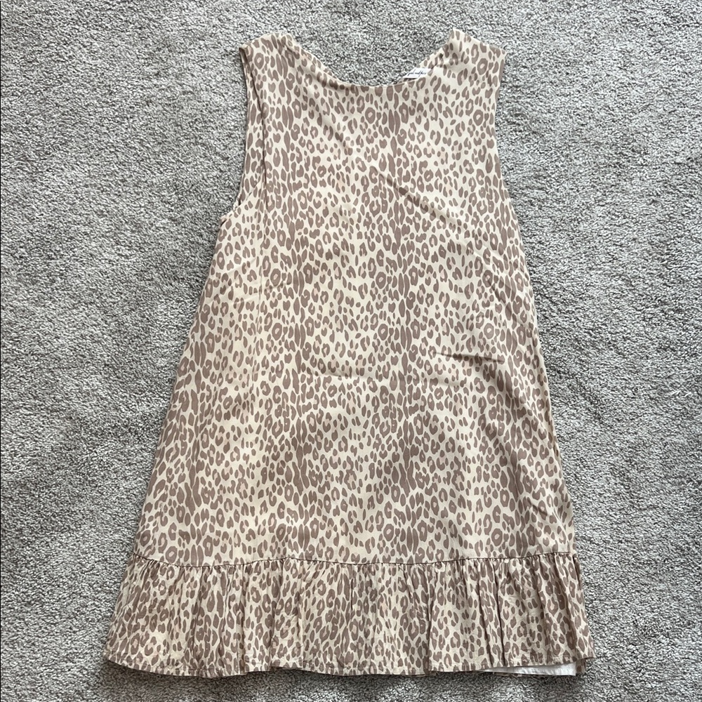 Neutral Leopard Print Dress XS